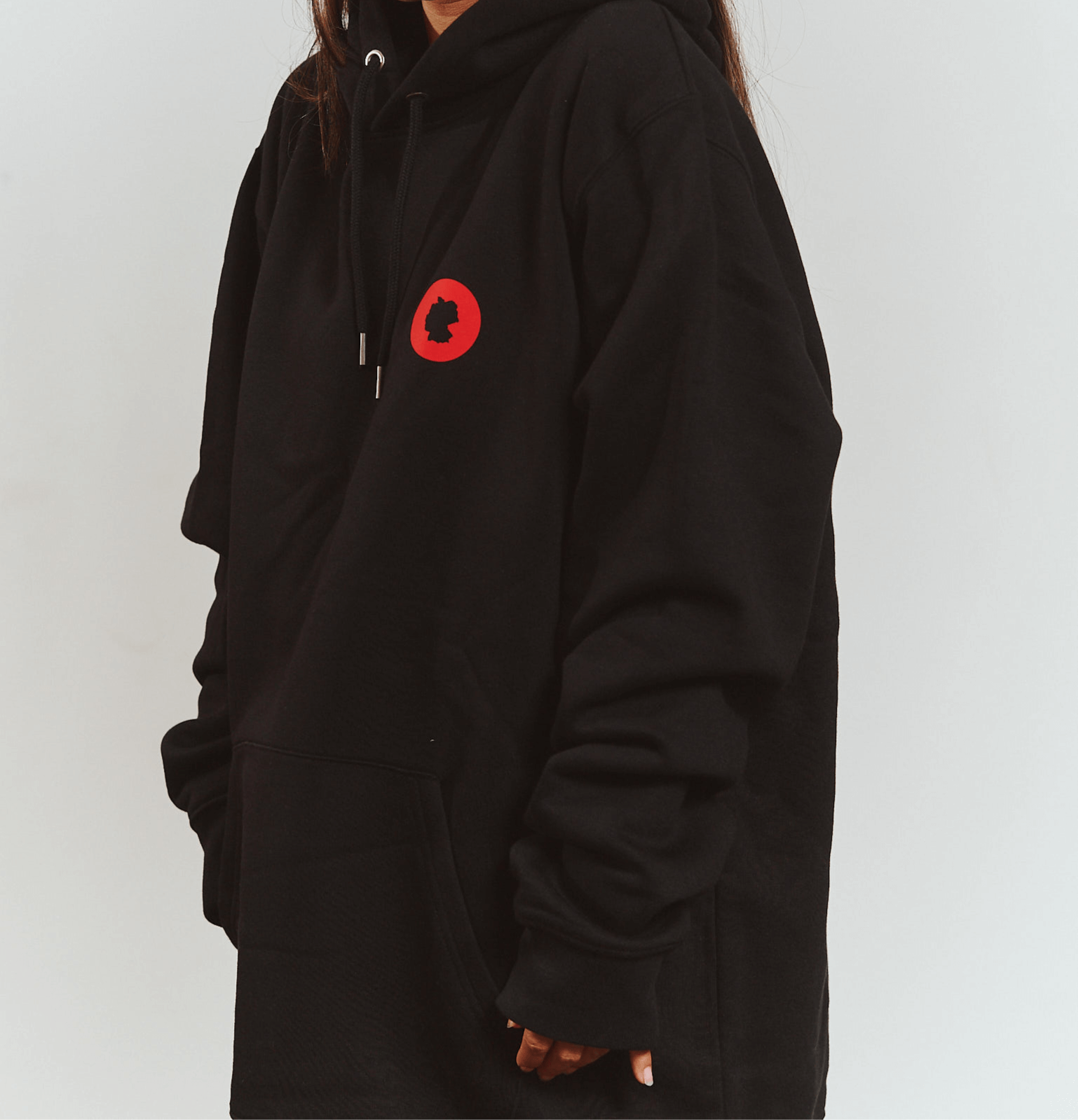 Hoodie black cotton with logo purezento for me 5 website www.purezentoforme.com