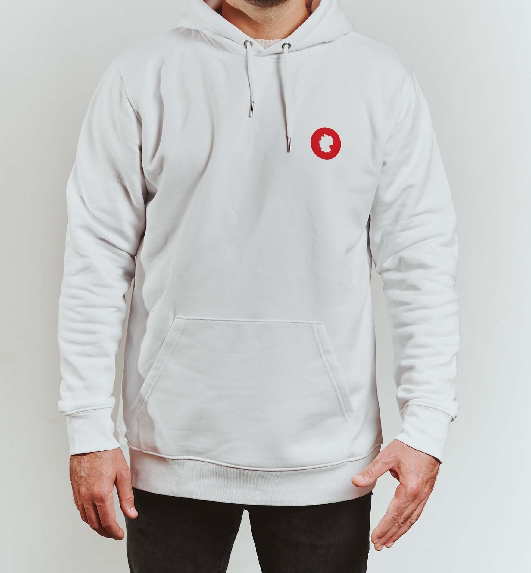 Hoodie white cotton with logo 4 purezento for me website www_purezentoforme_com_png