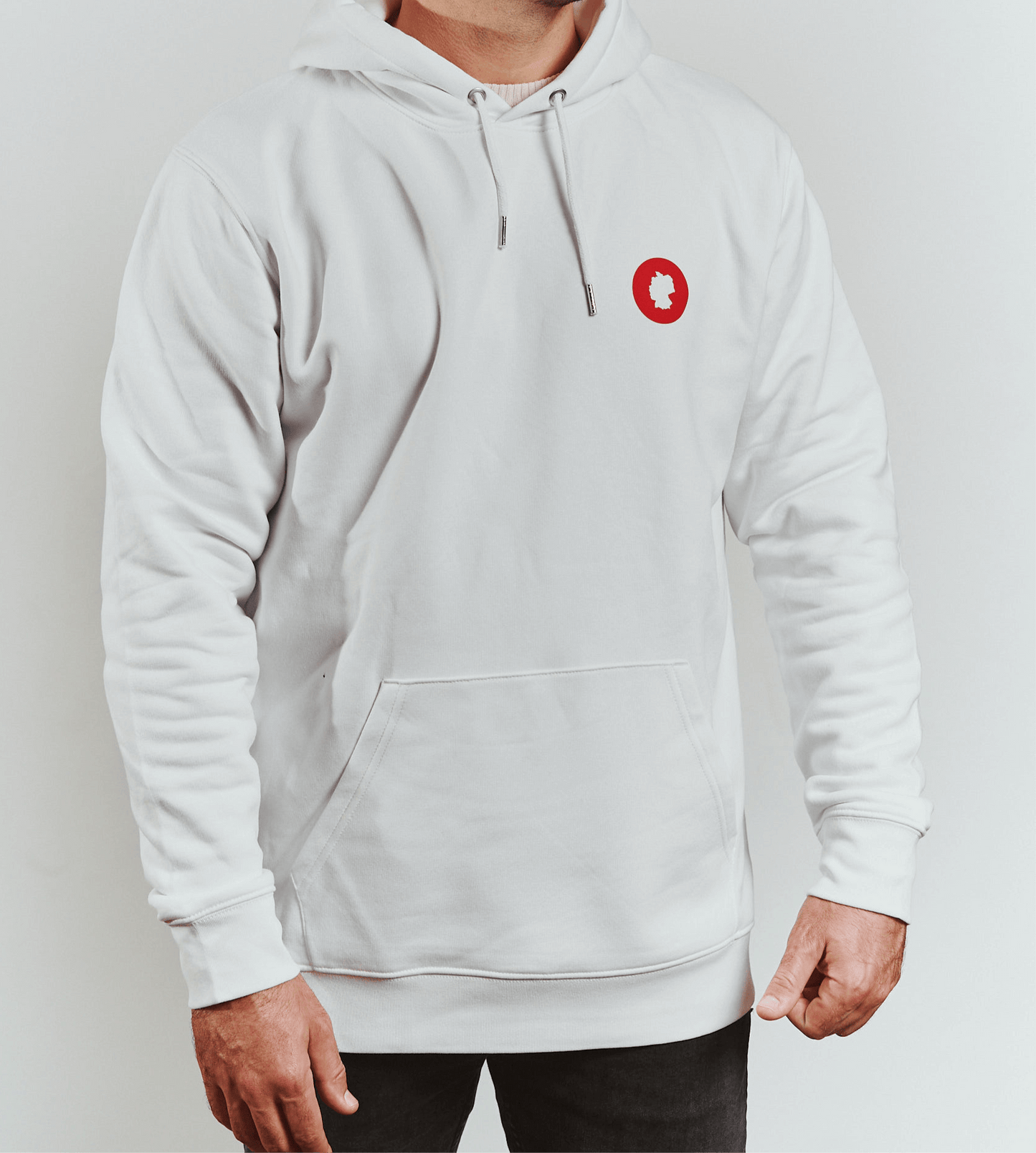 Hoodie white cotton with logo purezento for me website www_purezentoforme_com_png