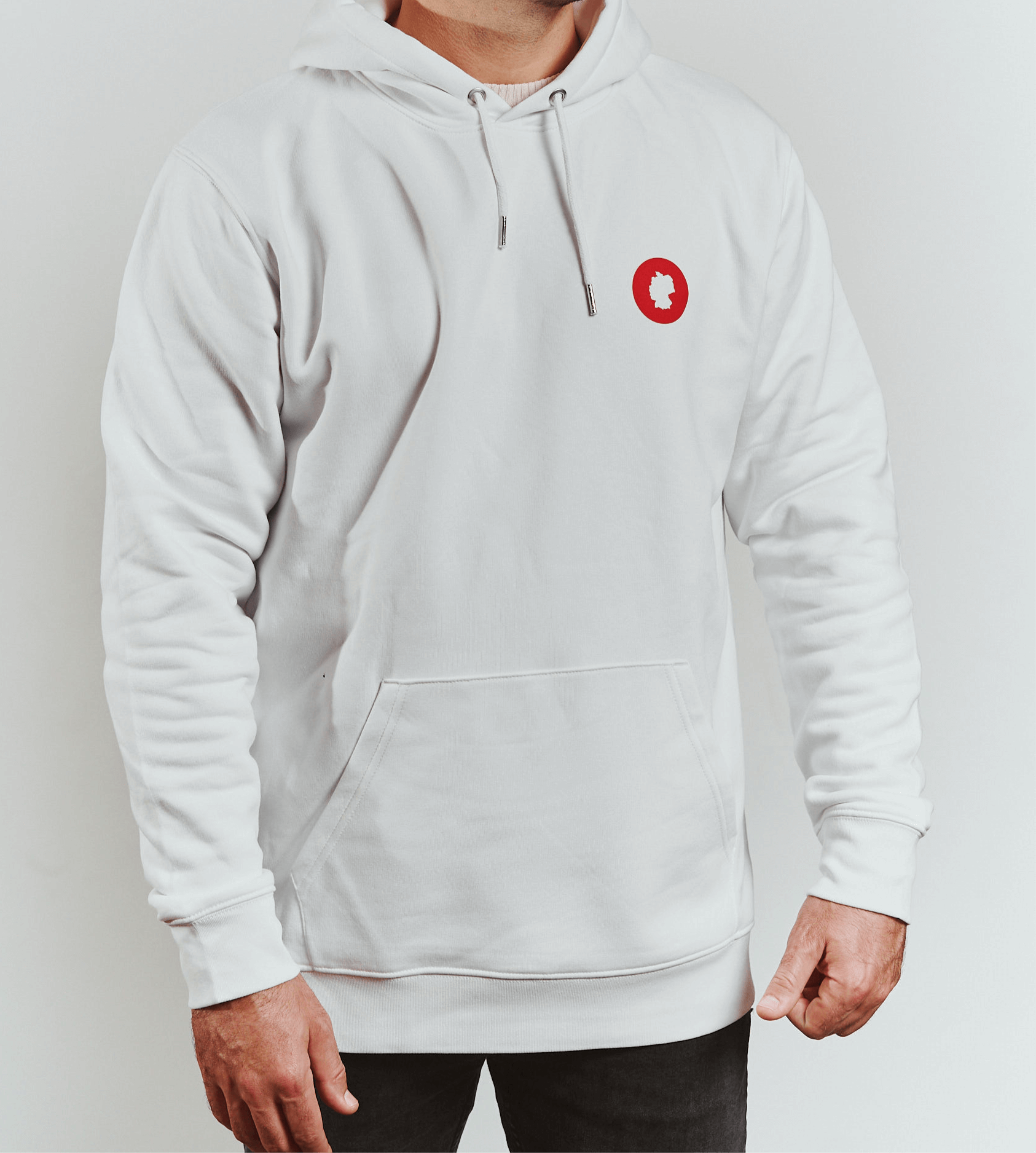 Hoodie white cotton with logo purezento for me website www_purezentoforme_com_png