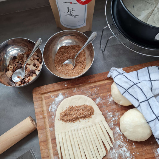Kiki cinnamon magic spice cinnamon spice with baking stuff on table purezento for me website www.purezentoforme.com