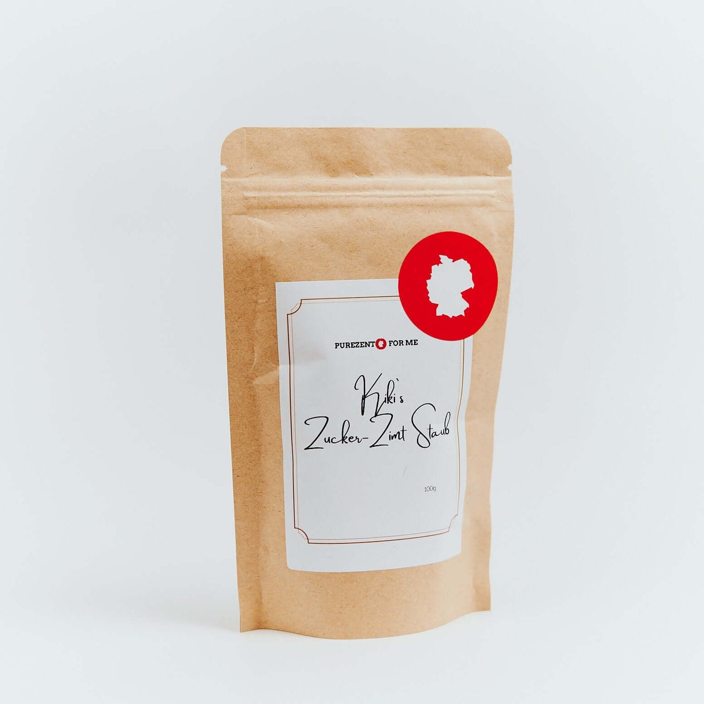 Kiki sugar cinnamon dust Product packaging purezento for me website www.purezentoforme.com
