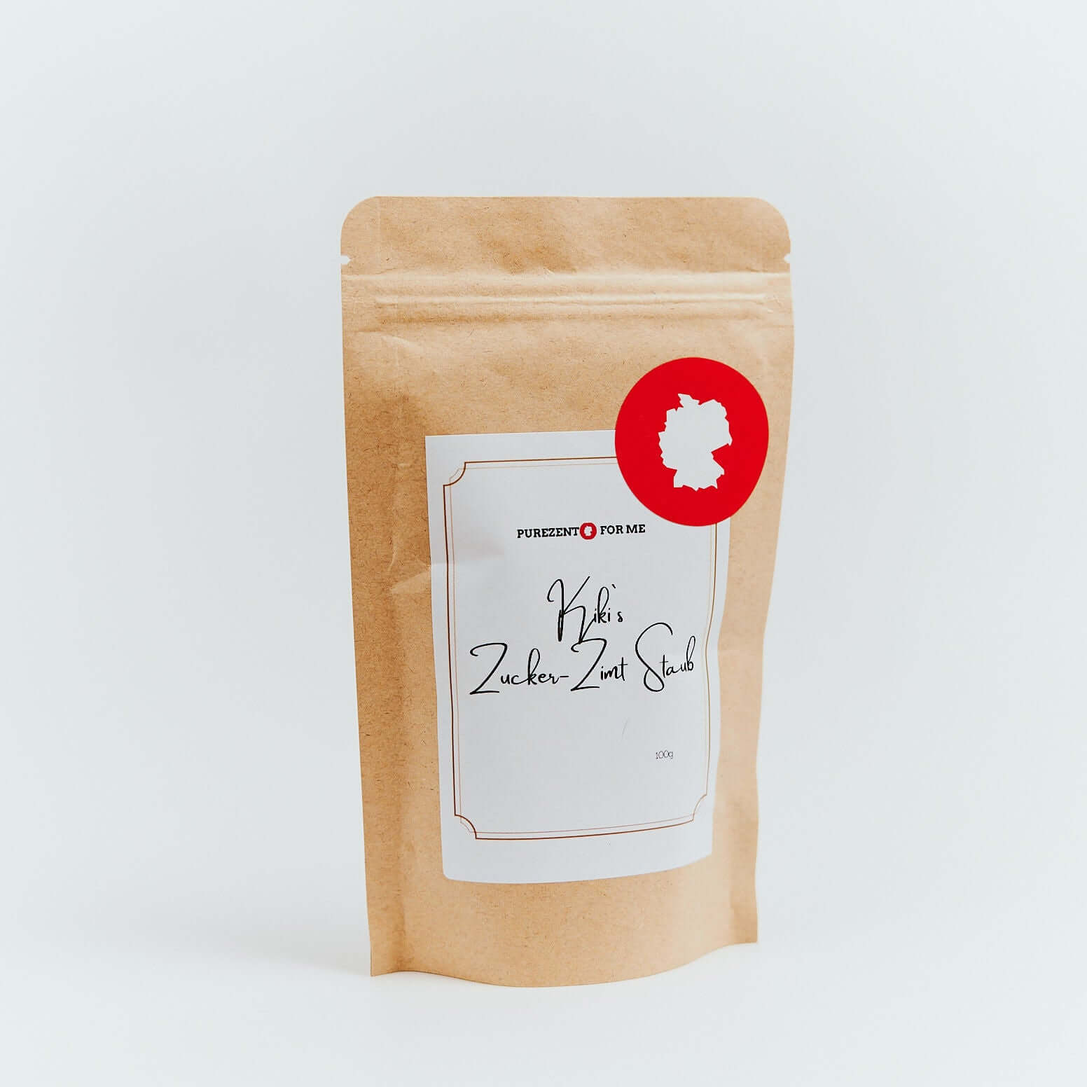 Kiki sugar cinnamon dust Product packaging purezento for me website www.purezentoforme.com