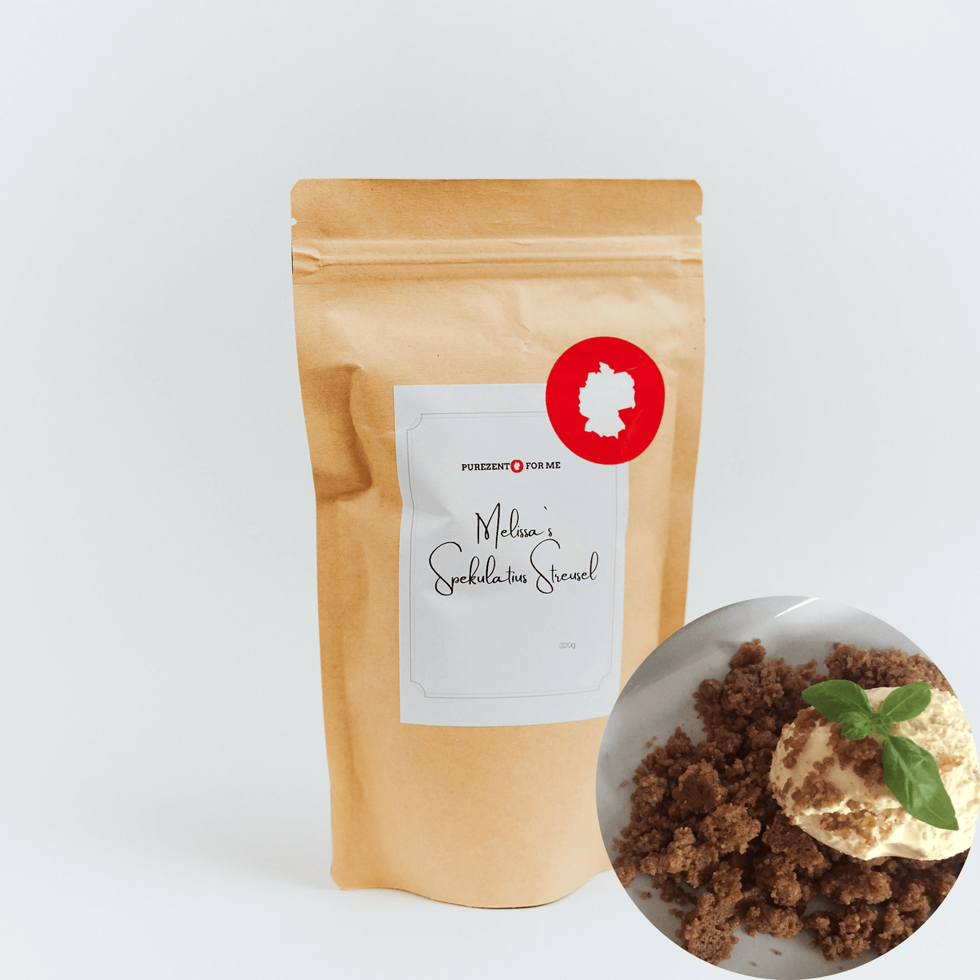 melissas crumble speculaas Product packaging with bread baking mixture purezento for me website www.purezentoforme.com