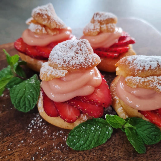 Cream puffs with Rainbow Pancake Mix