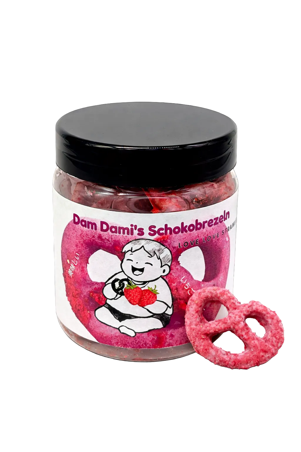 Dam Dami`s Chocolate Pretzels Love Love Strawberry